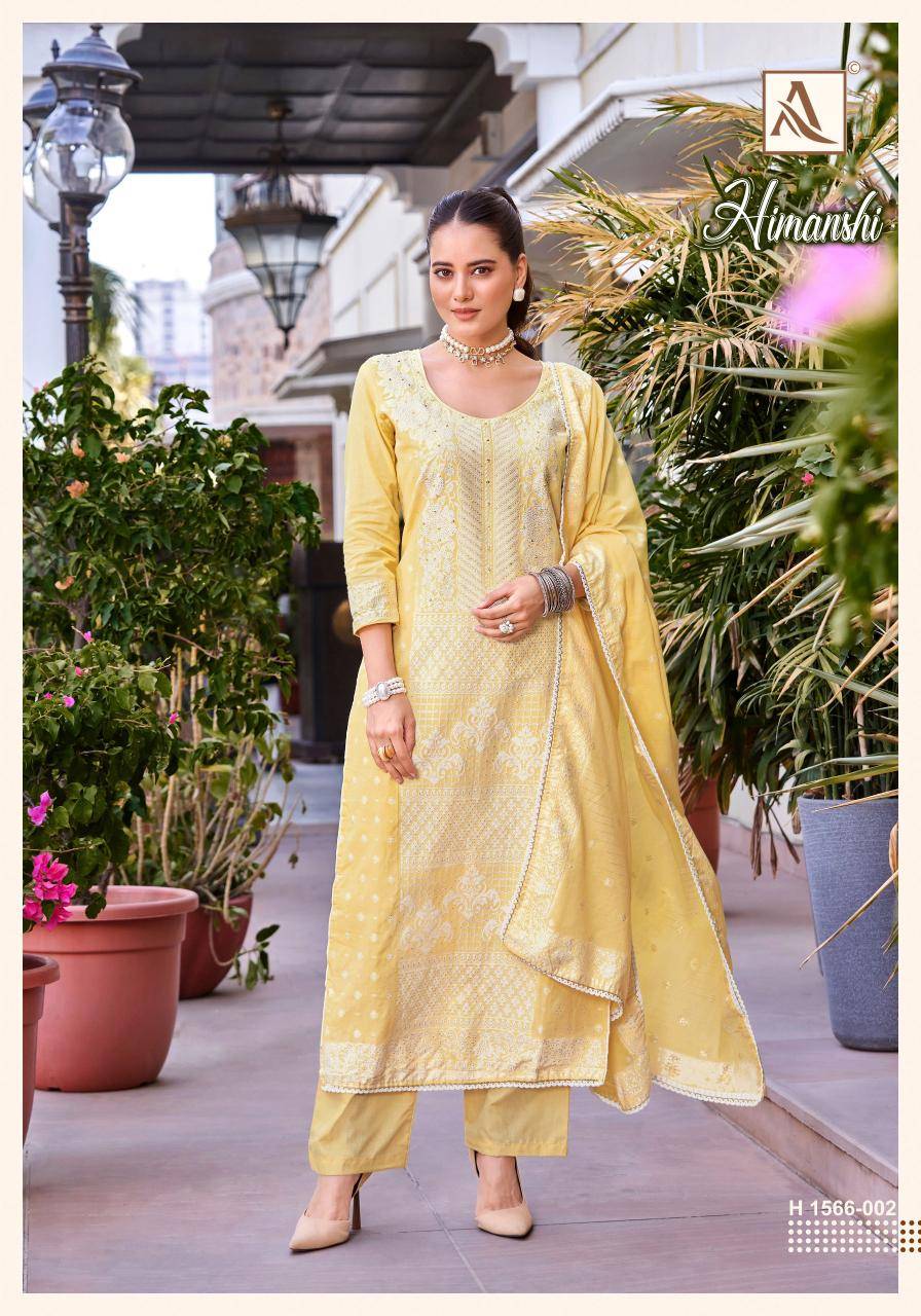 HIMANSHI By Alok Suit Stylish Beautiful Colourful Printed & Embroidered Party Wear & Occasional Wear Pure cotton Dresses At Wholesale Price